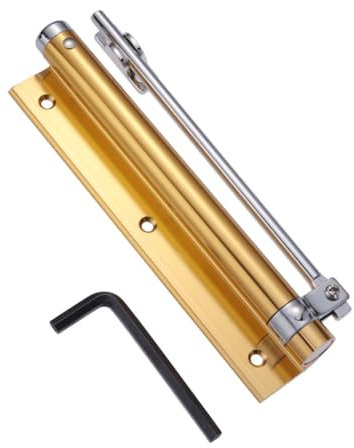 Tofficu 1pezzi Chiudiporta Molla Automatico per Uso Domestico Tampone per Chiudiporta in Alluminio Leggero Molla di Potenza Potente Dispositivo di Chiusura Porta Regolabile per Porte