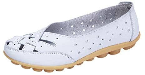 Générique Ballerines Femme Petit Talon Confortable Ballerine Plates Bout Fermé Chaussures à Enfiler Pied Large Chaussures Travail Antidérapant Respirant Slip-ins et Semelle Souple