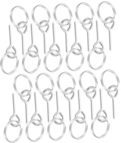 NUOBESTY 20stücke Zelt Outdoor Verbindungsstift Seilring Mit Stift Campingzubehör Metallseilring Für Zeltverbindung Wanderzelt-verbindungsstifte