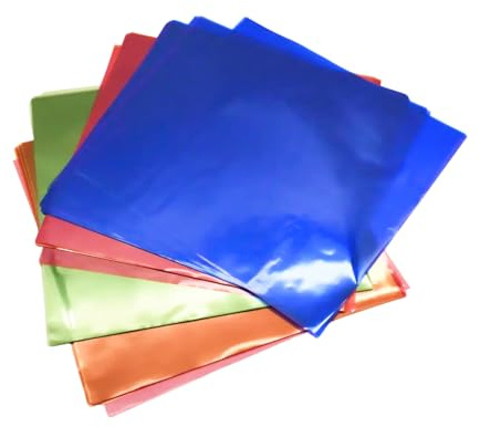 Flewdart 200ps Papel De Celofan Colores 20.5x20.5cm, Papel Celofán Transparente De Colores Para Navidad San Valentín Diy Manualidades Envolver Caramelos