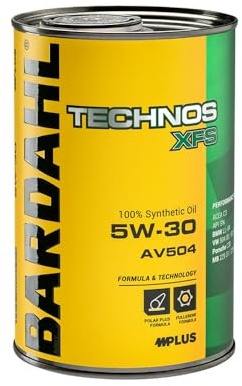 Bardahl - TECHNOS XFS AV504 5W-30 - Olio Motore per Auto, Lubrificante per Motori Benzina e Diesel di Ultima Generazione, Alta Efficienza Energetica da Prestazioni Elevate e Basse Emissioni, 1 L