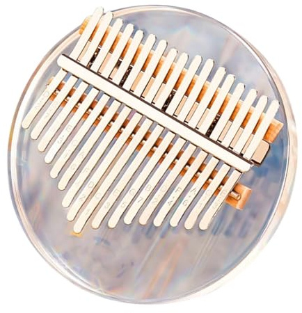 VICASKY Kleiner Kalimba Daumenklavier 17 Schlüssel aus Acryl Fingerklavier mit Stimmhammer für Anfänger und Musikliebhaber