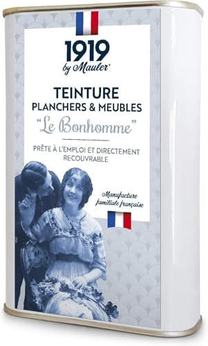 MAULER Teinture Bois Intérieur Anti-Tache - La Fortifiante Blanc 1L | 2 en 1 Teinte et Fond Dur - A base de résine antitache - Faible Odeur - Manufacture Mauler depuis 1919
