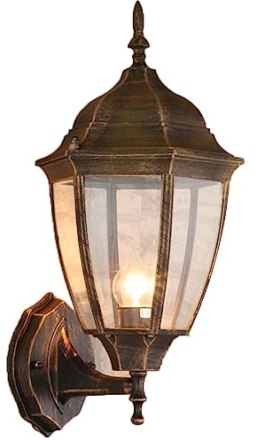 Luce murale, Lampada a Parete, Parete Nera Esterna Lanterna di Sicurezza traditale Light montata IP44 IP44 Apertide con Lanterna traditale Esterno traditale per Esterni Patio Giardino di Ingresso