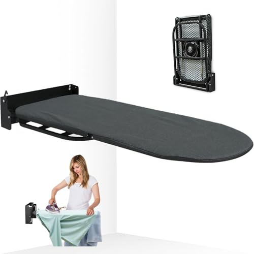 Tabla de Planchar de Pared, Armario Plegable con Cubierta extraíble Resistente al Calor, compacta y Plegable para lavandería, hogar y Espacios pequeños