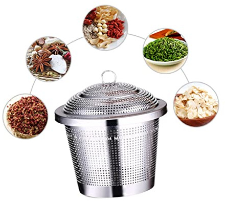LIGIGWASH Stainless Steel Tea Filter Strainer Leaf Strainer for Loose Leaf Herbal Tea for Fine Mesh Sieve and Sieve Brewing at Home