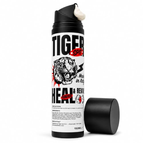 Crema Tatuaggi 150ml – Cura Post Tatuaggio Lenitiva Rigenerante e Idratante | Crema Cura Tatuaggi con Pantenolo, Burro di Karité, Calendula e Vitamina E | Made in Italy – Tiger Spit