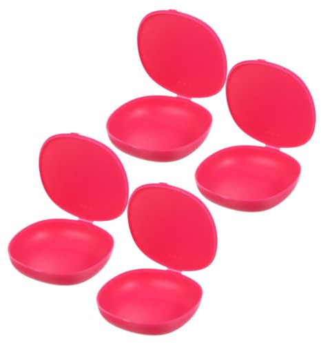 Ciieeo Scatola di Plastica Rosa per Conservazione Coppette Mestruali 4 Pezzi, Compatta e Facile da Trasportare, per Uso Quotidiano e Viaggi