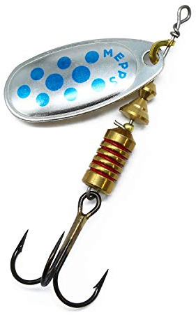 Mepps Comet Decorée Spinner Silber/Blau #36,5g, 1 Stück