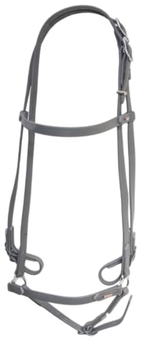 Karlslund Superstrap hannoveranische Trense, Kohlegrau, Chrom