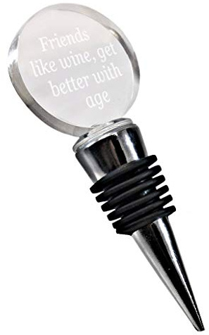 County Engraving Personalised Heavy Duty Glass & Chrome Wine Spirits Drink Bottle Stopper, Engraved - Enter Your Own Custom Text