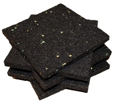 Terrassenpad Gummiunterlage Gummigranulatpad 100x100 mm (100x100x8 mm, 100 Stück)