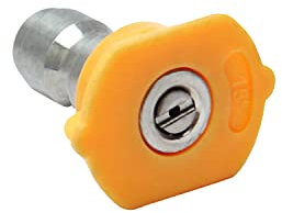 MroMax - Ugello spray per idropulitrice, 1/4, in acciaio inox, giallo, 1 pezzo (15 gradi, 1,6 mm di diametro dell'orifizio)