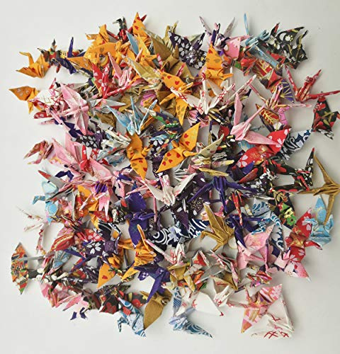 100 origami carta carta carta washi origami gru diversi modelli stampa giapponese fatta di 3,81 cm 1,5 pollici per la decorazione di nozze Origamipolly