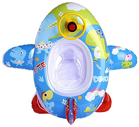 Car Baby Toddlers Swimming Float with Beep Button Inflatable Pool Float Ring Beach Swim Trainer Portable Pool Water Toy for Age of 3-36 Months (Style-2)