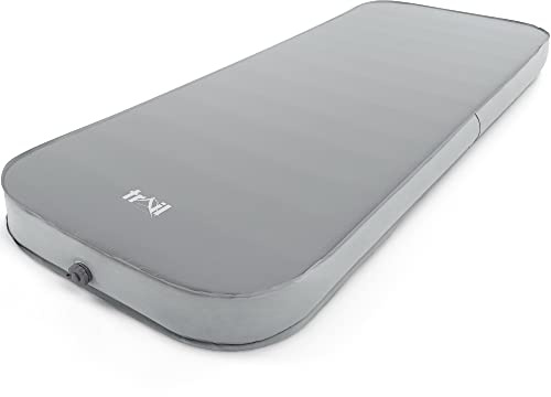 Trail Outdoor Leisure Self Inflating Camping Mat, Deluxe Inflatable Air Mattress, Memory Foam Core, Box Wall Sides, Waterproof Face Fabric, Bag Included (200cm x 70cm x 10cm)