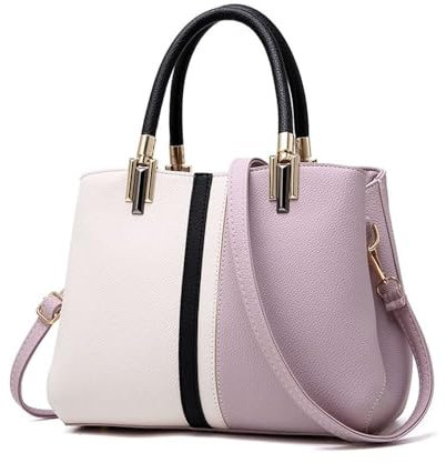 Nevenka Portafogli e Borse per le Donne Top Maniglia Borse In Pelle Satchel Totes Borsa A Tracolla Da, Lilla