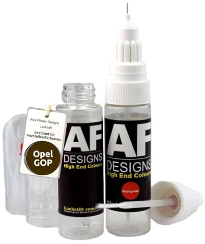 Alex Flittner Designs Lackstift-Set für Opel MAHAGONIBRAUN PERLEFFEKT GOP | Lackstift Set geeignet für Farbcode: GOP und Farbname: MAHAGONIBRAUN PERLEFFEKT