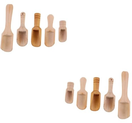 Cabilock 10 Uds Cuchara Pequeña De Madera Cuchara De Madera Accesorios Para Tetera Cuchara Pala Para Sal Cuchara De Té Pala Para Té Pala Para Té