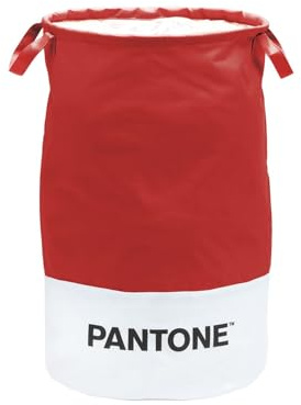 PANTONE - Cesto Portabiancheria, Porta Oggetti e Giocattoli Impermeabile Salvaspazio Ideale come Cesta Giochi Bambini, Cesta Panni Sporchi e Portaoggetti con Manici e Coulisse in Cotone, 36x60 cm