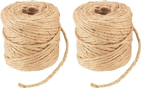 Meister Jute-Schnur 3 mm x 50 m - Zum Binden, Dekorieren & Verpacken - Reißfest & witterungsbeständig - Aus 100% natürlicher Jute/Dekoschnur/Paketschnur/Jutegarn/Gartenkordel / FLOR78701