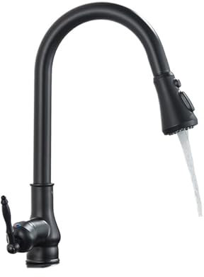 Antique Brass Kitchen Faucet Pull Out spout hot and Cold Water Gourmet Faucet Kitchen Sink Mixer tap(Antique Brass)