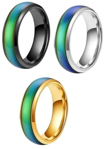 Belligern 3 PCS Mood Ring for Kids, Women, Couple - Fashion Jewelry - Daily, Party, Birthday, Valentine's Day