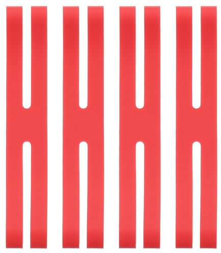 PATIKIL 6 Inch H Band Silicone Rubber Bands, 5 Pcs Strong Elastic Silicone Bands Rubber Wrapping Bands for Books Cameras Art Cooking Wrapping Exercise Bag Wraps, Red