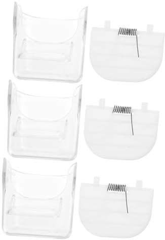 Kisangel 3pcs External Cup Feeder for Pet Bird Plastic Hanging Food Box for Parrot for Birdcage Use as Parrot Feeder