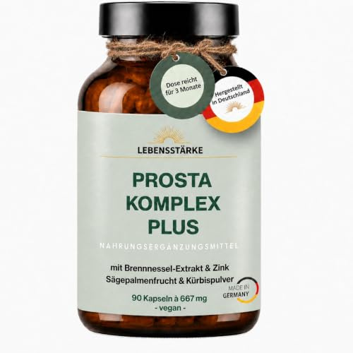 LEBENSSTÄRKE Prostata Komplex Plus – hochdosiert mit Zink, Sägepalme & Kürbis