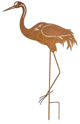 Premier Large Core-Ten Rusty Heron Silhouette Garden Ornament Figurine 82cm High