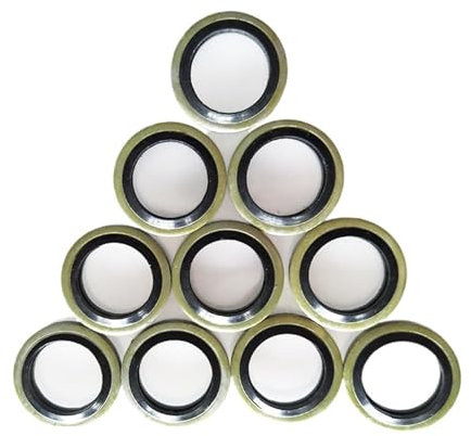 Junta de tapón de drenaje de goma y metal con arandela adherida, compatible con arandelas combinadas M6/M8/M10/M12/M14/M16~M60(M48 (2pcs))