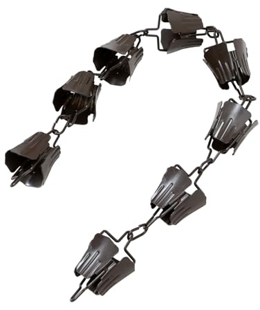 BESTonZON 1m Clochette pour Chaîne De Pluie Cuivre avec Coupelles Décoratives Forme De Fleur pour Gouttière