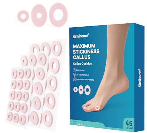Pansements pour Cors aux Orteils - 45 Pièces Imperméables à Forte Adhérence, Soulagement Douleur Callosités et Ampoules, Protection Anti-Frottement