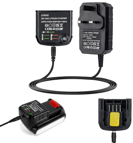 18V Lithium Ion Battery Charger Replacement for Black & Decker Bat tery Charger,Compatible with 10.8V-20V LBXR20 LBXR20-OPE LB20 LBX20 LBX4020 LBXR2020-OPE LB2X3020-OPE