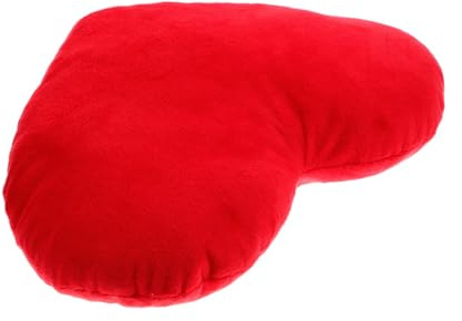 PAMINGONO Almohada Decorativa Forma de Corazón Roja de 20 CM Almohada de Peluche Suave de Algodón PP para Abrazar y Dormir Cojín Multifuncional para Sala de Estar Coche y Dormitorio