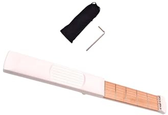 QUXVUIS Esercitati con gli accordi con la tastiera della chitarra folk progettata per essere flessibile e trasportabile comodamente. Lo strumento per , Bianco 6 tasti