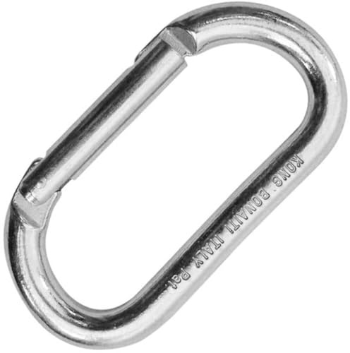 Kong Ovaler Stahl-Karabiner, poliert, 105 mm