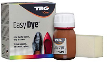 TRG The One Easy Dye, Leather Shoe Color Restore Paint, 129 Light Brown, 25 ml