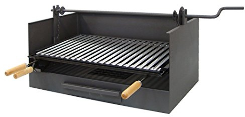 IMEX EL ZORRO 71517 Tiroir pour Barbecue avec Broche et Grille en Acier Inoxydable 50 x 40 x 33 cm