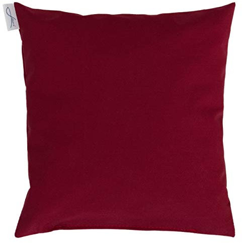 Lou-i Cembkudde – kudde med cembratspån – tallkudde för sömn – fräsch zirbendoft – kudde i furu – kudde med zirbenträ (30 x 30 cm, bomull röd)