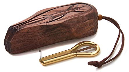 Jew's Harp by MUARO P.Potkin in Shaman Wooden Case (Mouth Musical Instrument)