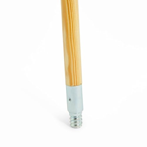 COASTWIDE Professional 60 Wood Push Broom Handle, Threaded Metal Tip