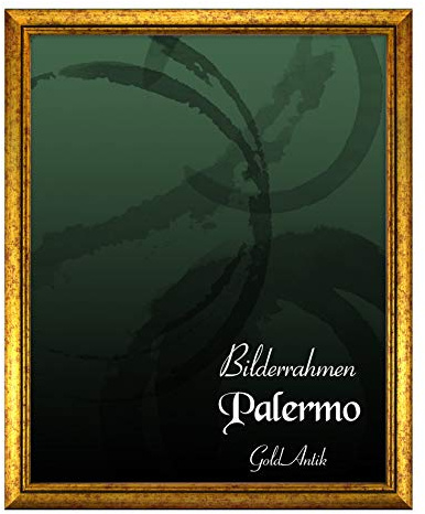 BIRAPA Palermo Bilderrahmen 70x100 cm Gold - Goldener Bilderrahmen, Bilderrahmen Antik, Bilderrahmen Vintage