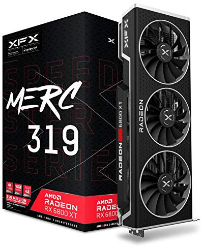 XFX RX 6800XT 16GB, AMD Radeon RX 6800 XT compatible Speedster MERC319