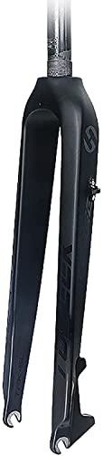 STRTG 26/27.5/29 Pouces Fourche Rigide De Vélo VTT Tout Carbone, Fourche De Vélo Ultralégère 28,6 Mm Frein À Disque À Tube Droit sans Filetage 9 Mm À Dégagement Rapide A,26 Pouces