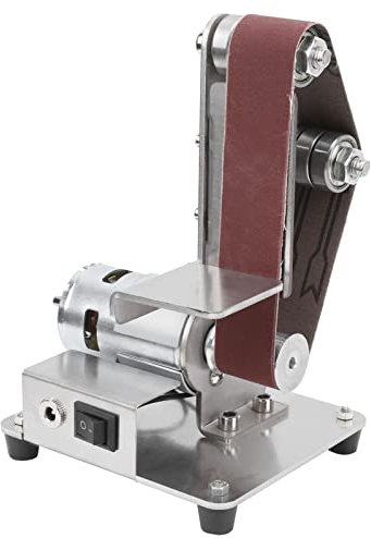 Dioche Mini Bandschleifer 775 Motormodell Schleifband Schleifer 4500-9000 U/min DIY Polieren Schleifen 110-240V Automatische Spannungsanpassung (EU 220V)
