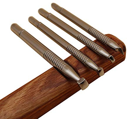RUIQIN Leder-Stempelwerkzeug, 304 Edelstahl, professionelle Stempelwerkzeuge, Lederkantenstanzer, DIY, Lederhandwerk (XS, 1 Stück)
