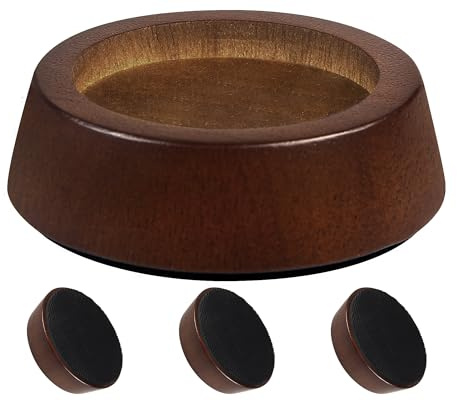 OneDream Möbelerhöhungen aus Holz, 2.5 cm, 4 Stück, robuste runde Erhöhungen aus massivem Holz, Sofa-Erhöhung mit rutschfestem Pad, schafft Stauraum und einfache Reinigung für die Kehrmaschine