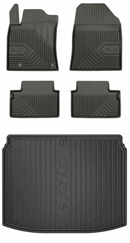 MOTOS Satz Gummifußmatten und Kofferraummatten passend für Kia XCeed ab 2019 Crossover, unterer Laderaumboden, mit zusätzlichem Reserverad Verbessern Sie Ihren Reisekomfort mit Antirutschmatte Auto 3D